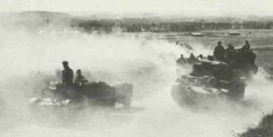 Britische Panzerdivision im Somme-Tal