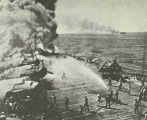 Belleau Wood brennt nach Kamikaze-Treffer
