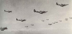 Spitfire-Verband über der Normandie 1944