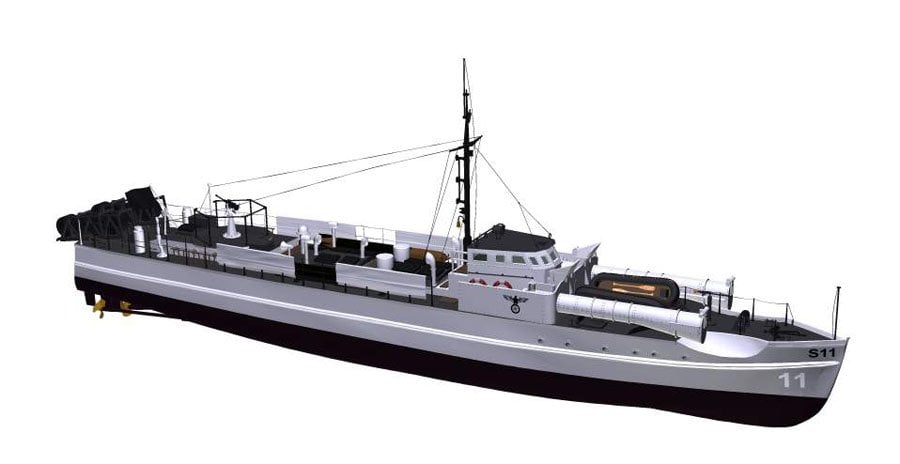 Reich Schnellboot Begleitschiff TSINGTAU Militär Kriegsmarine um 1940 Marine Dt