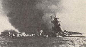 Panzerschiff Admiral Graf Spee brennt
