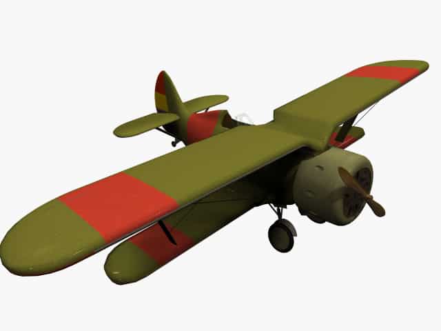 3d-Modell Polikarpow I-15 Chato