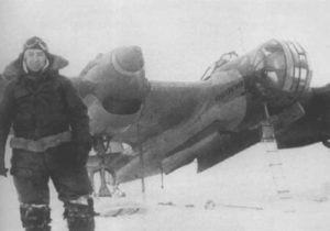 Russischer Pilot SB-2 Bomber Winterkrieg