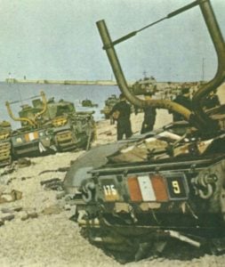 Churchill-Panzer bei Dieppe