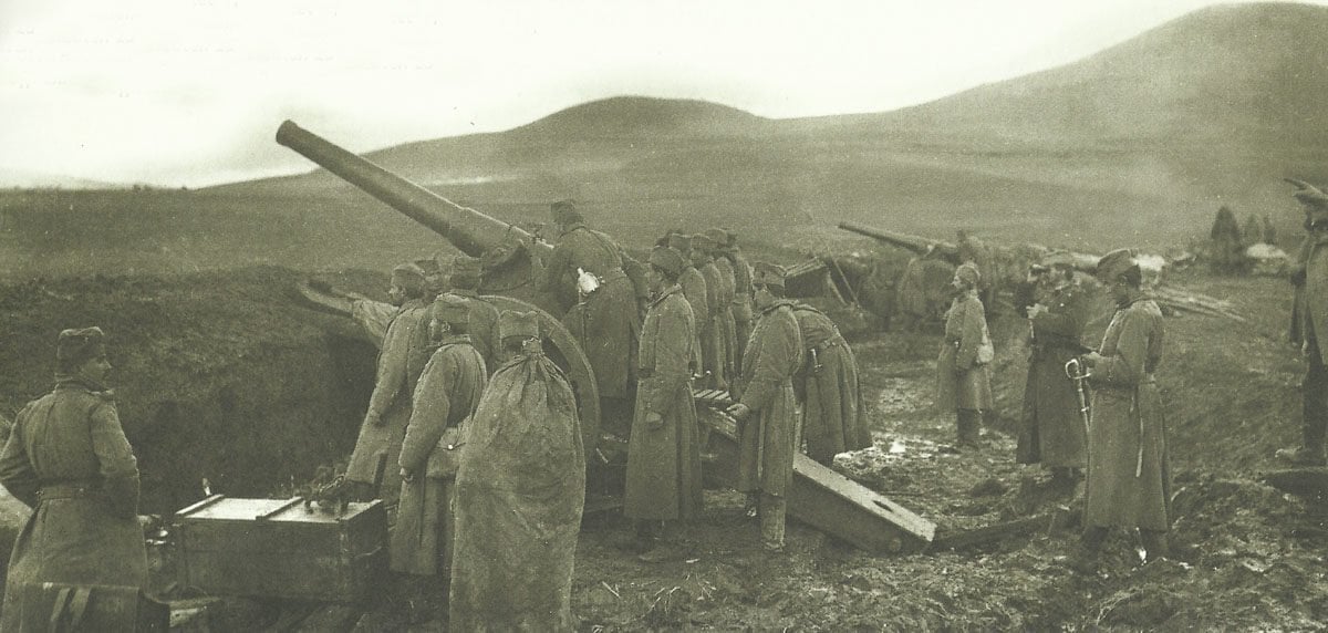 Serbische Artillerie 