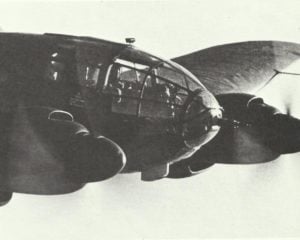 vollsichtverglaste Rumpfbug einer He 111 