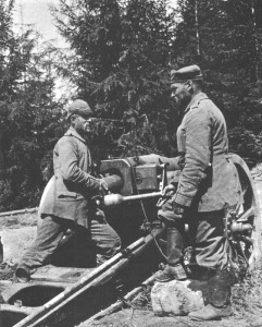 deutsche Artillerie in den Karpaten