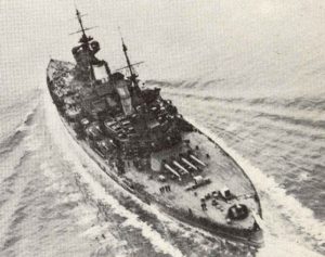 HMS King George V als Flaggschiff von Admiral Tovey