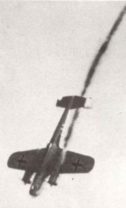 abgeschossener Dornier Do17 Bomber 