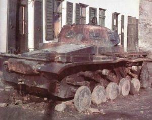 Ausgebrannter Panzer II