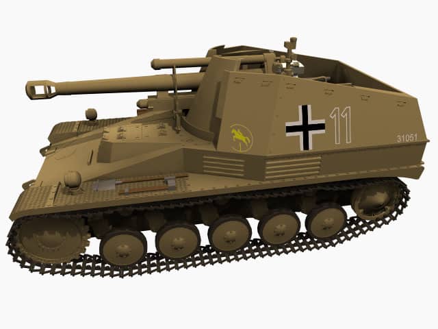 3d-Modell SdKfz 124 Wespe