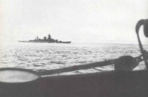 Schlachtkreuzer  Scharnhorst auf Feindfahrt im Atlantik