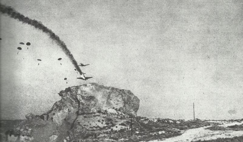 Ju 52 stürzt über Kreta ab