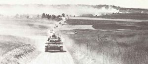Vormarsch eines deutschen Panzerregiment