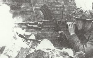 Bren-Maschinengewehr im Einsatz 