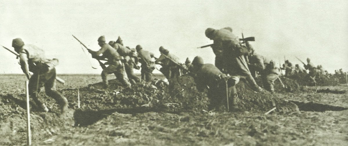 Angriff türkischer Infanterie