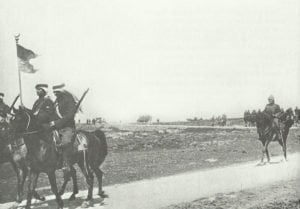 Türkische Kavallerie auf dem Rückzug 