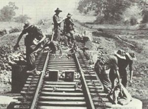 Chindits sprengen Eisenbahngleise in Burma