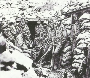 Stellung in den Alpen 1918