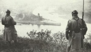 Französische Soldaten auf der Festung Ehrenbreitstein