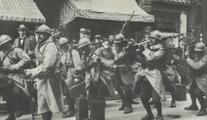 Französische Soldaten in Frankfurt am Main