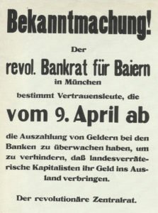 Plakat der bayerischen Sowjetrepublik