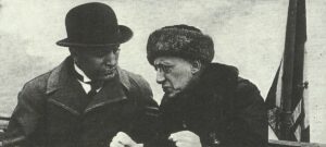 Mussolini mit dem nationalistischen Dichter Gabriele d'Annunzio