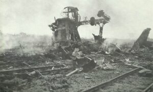 Eisenbahnknotenpunkt von Amiens in Frankreich am 5. Juni 1944 