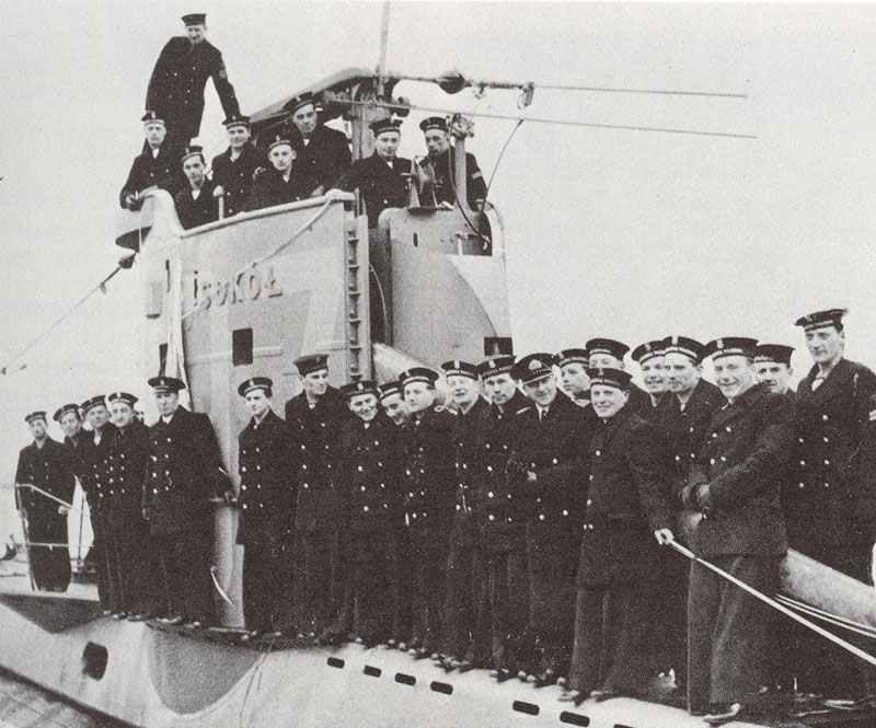 Die Besatzung des polnischen U-Bootes Sokol