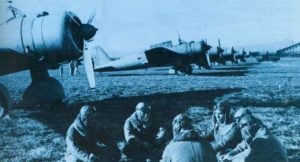 Piloten und Beobachter von einer Ki-30 Chutai 