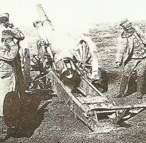 Serbische Artillerie