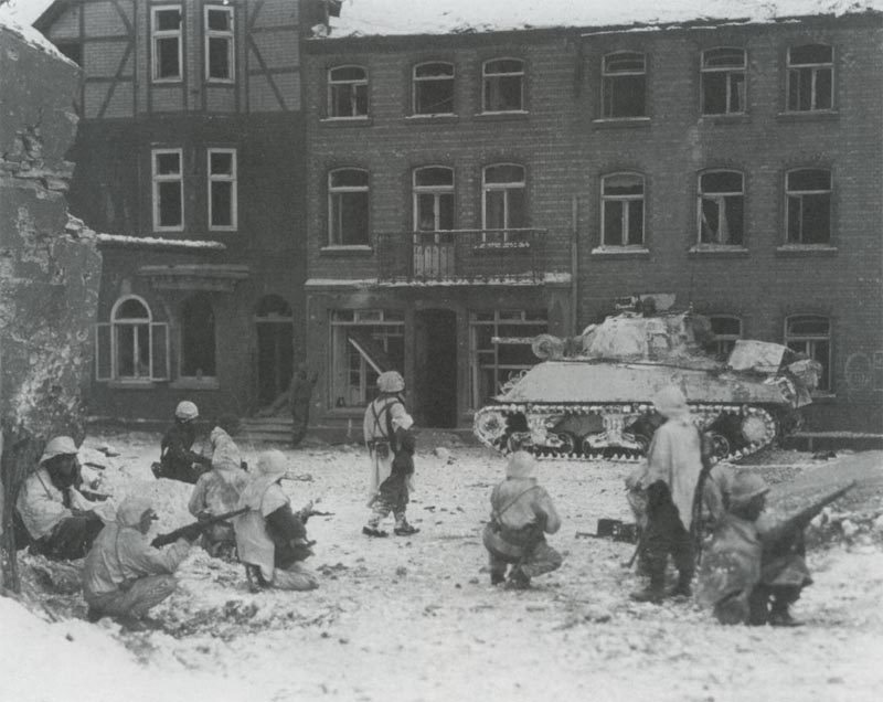 Truppen 7. US-Panzerdivision in St. Vith