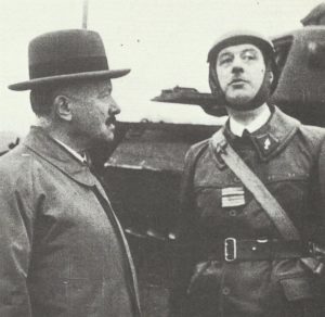Oberst De Gaulle mit Staatspräsident Lebrun