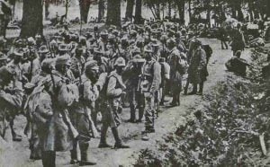 Österreich-ungarische Soldaten in der Nähe von Jaroslav 