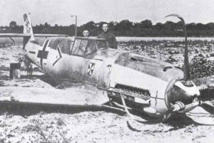 notgelandete Bf 109 von Werras