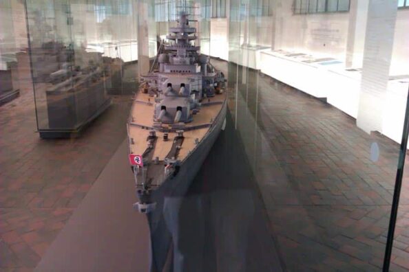 Modell der Bismarck im Museum von Laboe. Bismarck Modell Museum