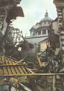 Old Bailey in London in Ruinen