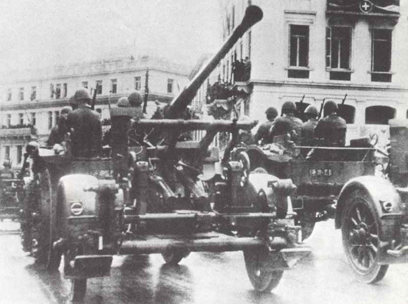 Italienischer Angriff auf Griechenland 1940 18 Griechische Flak-Artillerie