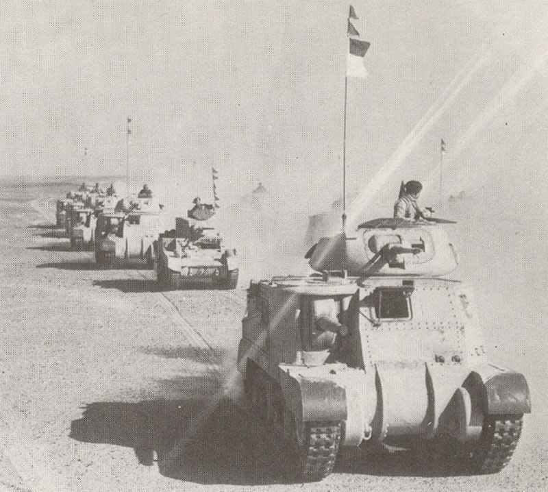 M3 Grant der britischen 4. Panzer-Brigade in Nordafrika