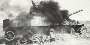 abgeschossener M3A3 Lee der Roten Armee