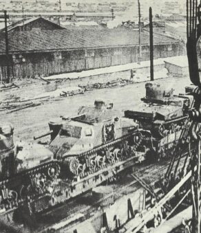 M3 Lee in Murmansk M3 Pz Murmansk ausgeladen
