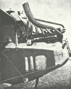 otor des Albatros C III mit dem Spandau-MG
