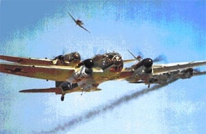 Bomber und Kampfflugzeuge