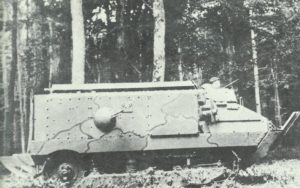 Seitenanschicht eines Schneider-Panzer.