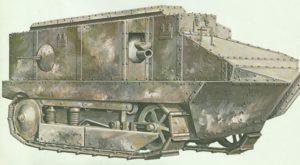 Modell eines Schneider-Panzer.
