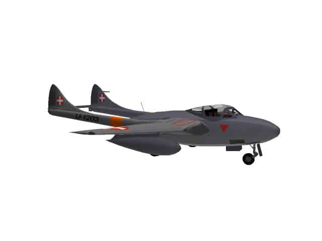 3D-Modell De Havilland Vampire