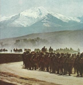 Vormarsch deutscher Infanterie in Griechenland