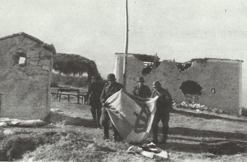 Metaxs-Linie griechische Kriegsflagge
