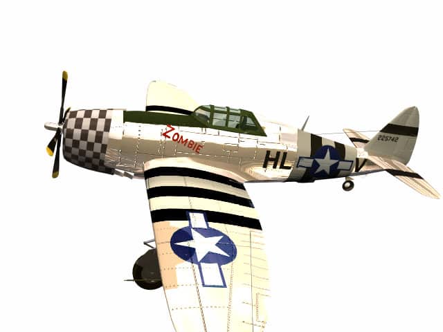 3d-Modell frühe P-47 Thunderbolt
