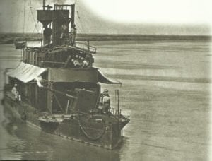 britisches Kanonenboot auf dem Tigris
